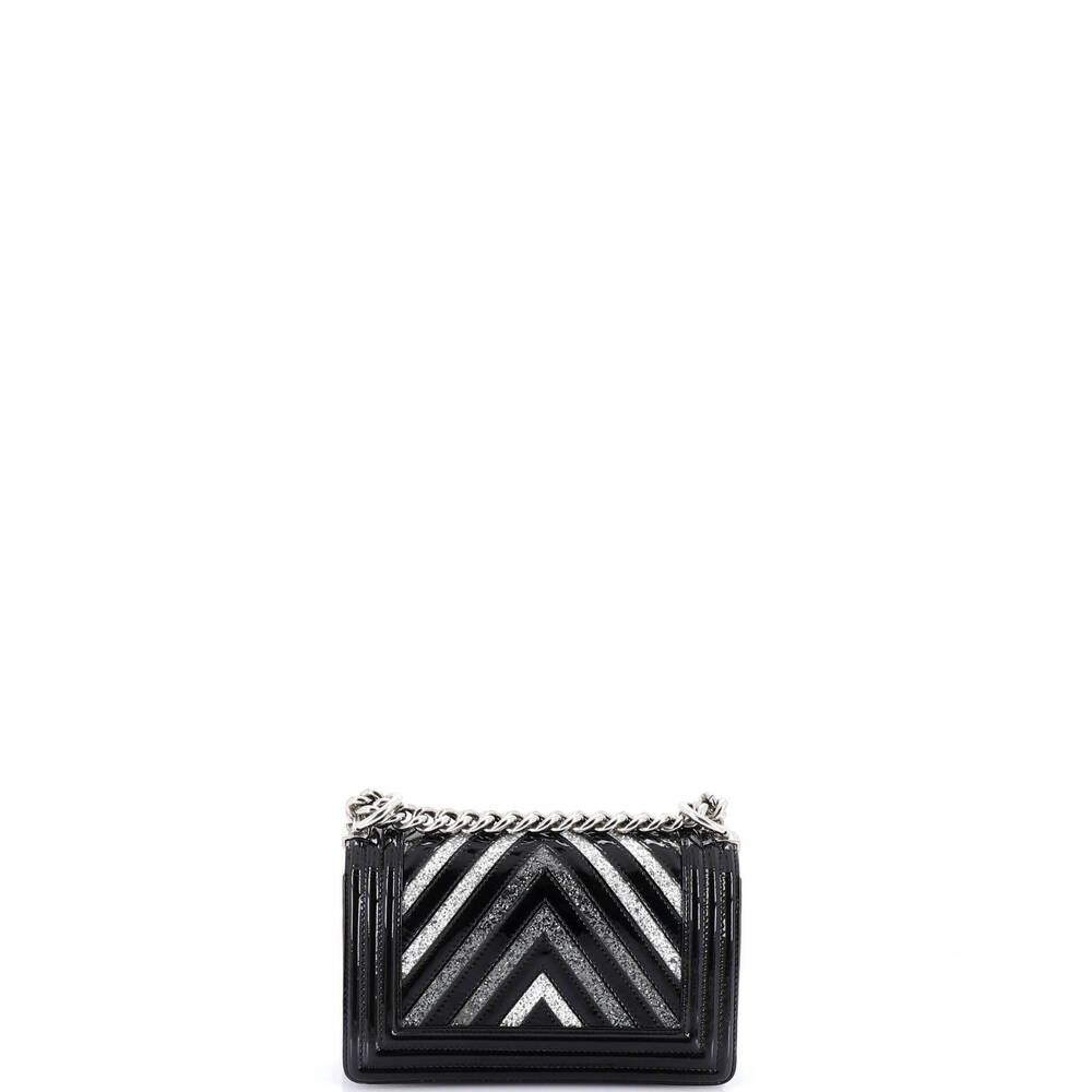Chanel Small Boy Flap Bag Chevron Patent with Glitter PVC - Picture 3 of 7